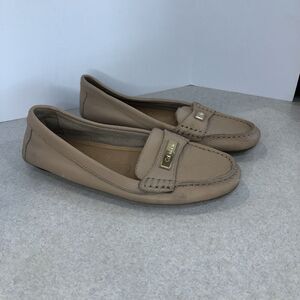 Calvin Klein - Leta Women's Leather Moccasin Size 8.5 Bone Color
